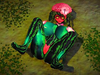 Fucking A Watermelon In The Park: Hentai Monster Girl