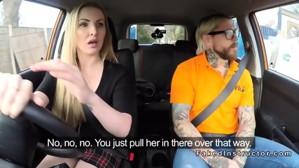 Tattooed Fake Instructor Bangs Natural Blonde free video